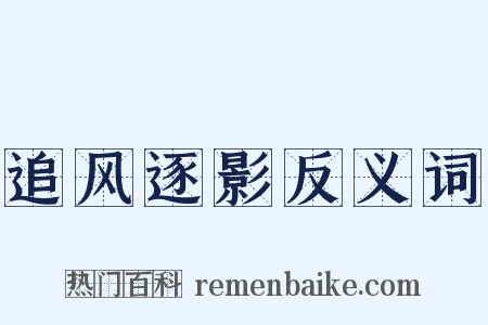 追风逐影反义词是什么意思的图片